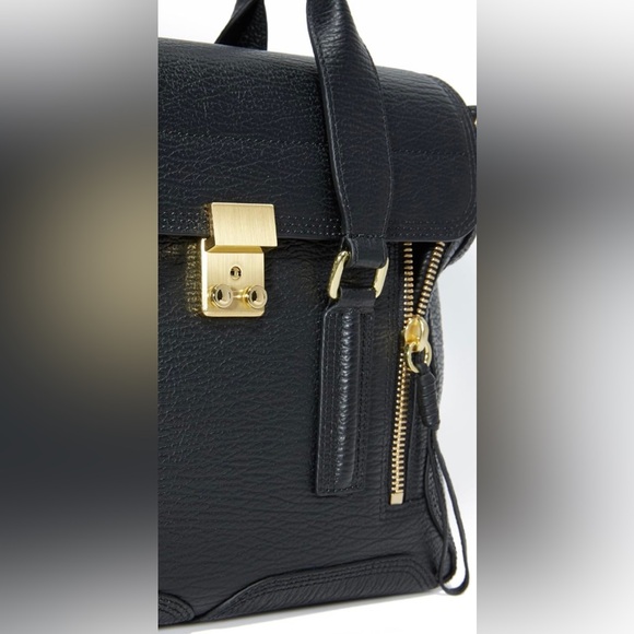 3.1 Philip Lim Medium Pashli Satchel in Black/Gold - Picture 3 of 6